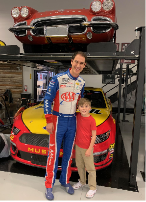 Joey Logano with Matthew Dean