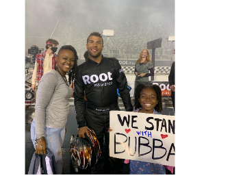 Bubba Wallace with Kamari Thompson